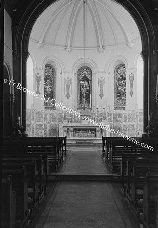 MILLTOWN PARK S.J. CHAPEL SANCTUARY BY EVENING LIGHT